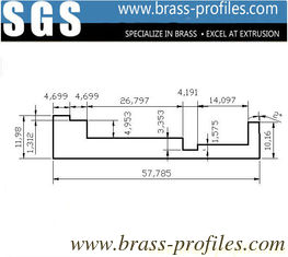 Chine Tailles de bricolage L-bar en laiton extrudé 58 mm x 12 mm L-plaque en cuivre extrudé fournisseur