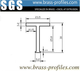 Chine Profiles en cuivre industriel en L à barres en T plates en laiton massif de 30 mm x 24 mm fournisseur