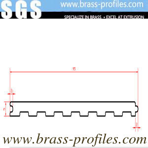95 mm de laiton anti-dérrapage laminage de l'escalier pour la protection du bord fournisseur