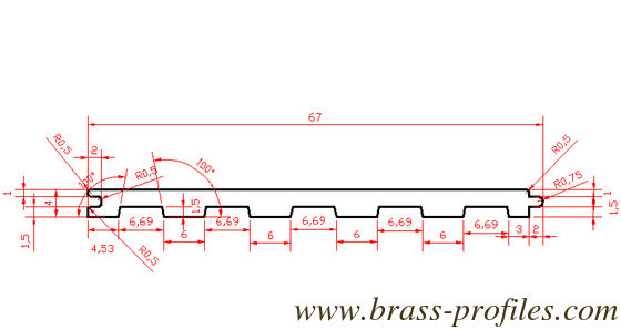 C2800 Taille personnalisée Protection anti-dérrapage en laiton pour les escaliers par extrusion fournisseur
