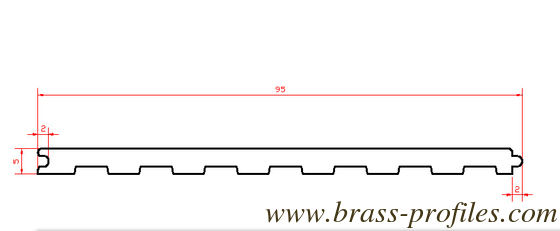 C2800 Taille personnalisée Protection anti-dérrapage en laiton pour les escaliers par extrusion fournisseur