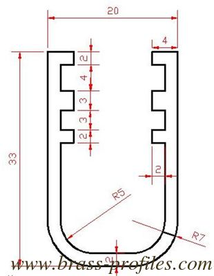 12 pouces de cuivre alliage en forme de U et de cuivre extrusion U canal pour la décoration fournisseur