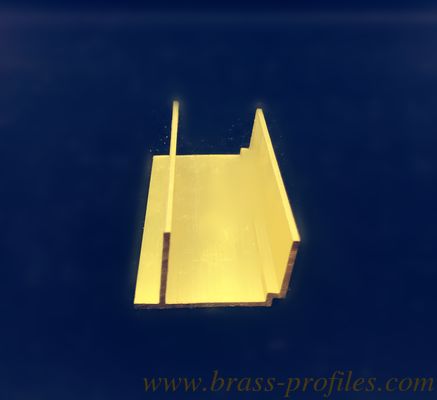 38 mm x 25 mm de cuivre extrudant des sections en U pour les décorations des bords des fenêtres fournisseur