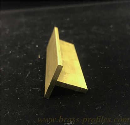 Profiles d'extrusion en laiton T section sortie Profiles T de cuivre extrudé fournisseur