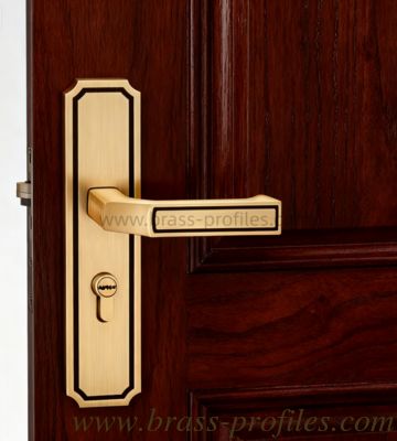 220 mm x 50 mm Serrure en cuivre serrure à porte en plaque de cuivre serrure à poignée en laiton fournisseur