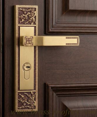 220x50mm Durable Copper Lock with Solid Brass Forged Lever and Faceplate Idéal pour les entrées et les applications sur le bois fournisseur