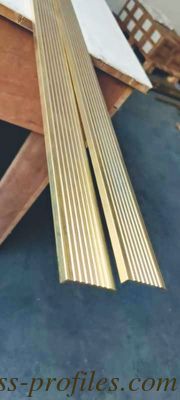 Largeur 55 mm x 10 mm Escaliers en laiton bandes de nez pour l'hôtel Décoration fournisseur